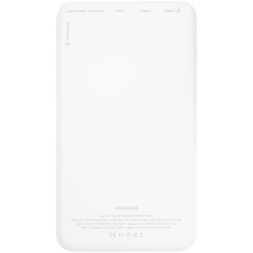 Аккумулятор All Day Compact PD 20000 мAч, белый