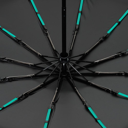 Зонт складной с УФ-защитой Ribstar, черный