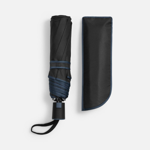 Зонт складной Edgeline, темно-синий Зонт складной Edgeline, темно-синий