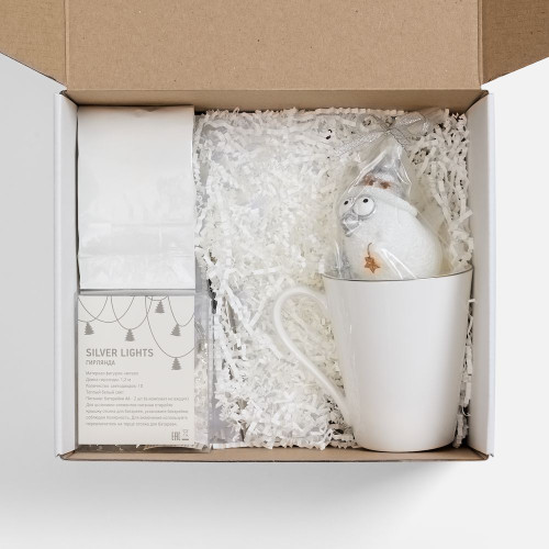 Набор «Планы на счастье», белый с серебристым Набор «Планы на счастье», белый с серебристым