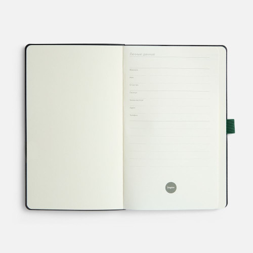 Ежедневник Lungo, недатированный, зеленый