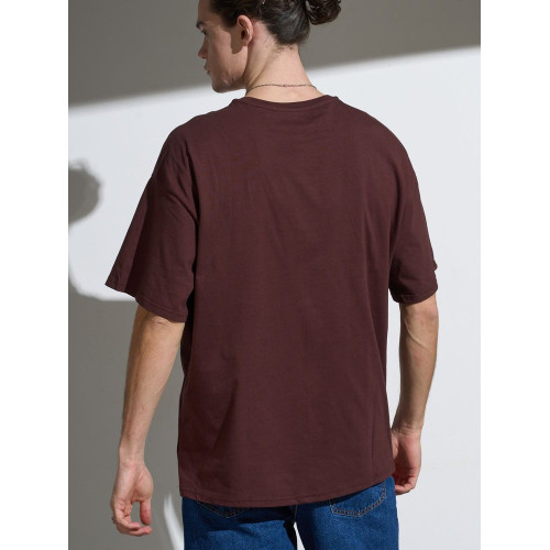Футболка Oversize Premium, коричневая (шоколад)