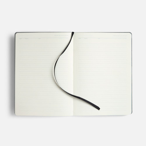 Ежедневник Doppio, недатированный, черный с серым