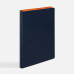 Ежедневник Doppio, недатированный, синий с оранжевым