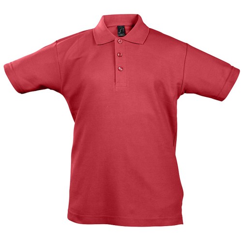 Рубашка поло детская Summer II Kids 170, красная Рубашка поло детская Summer II Kids 170, красная