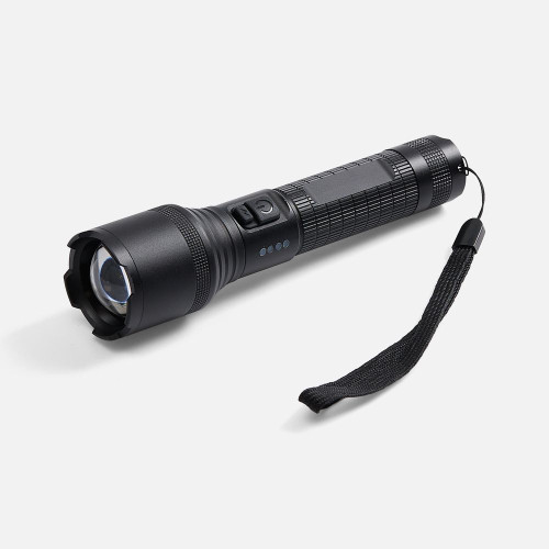 Фонарь аккумуляторный с фокусировкой луча FarSee, черный Фонарь аккумуляторный с фокусировкой луча FarSee, черный