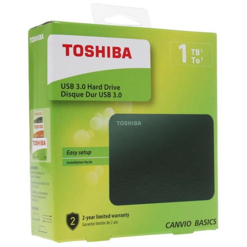 Внешний диск Toshiba Canvio, USB 3.0, 1Тб, черный