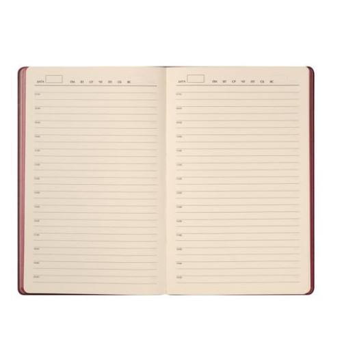 Ежедневник Рейн (Rain) недатированный, бургунди (без упаковки, без стикера)