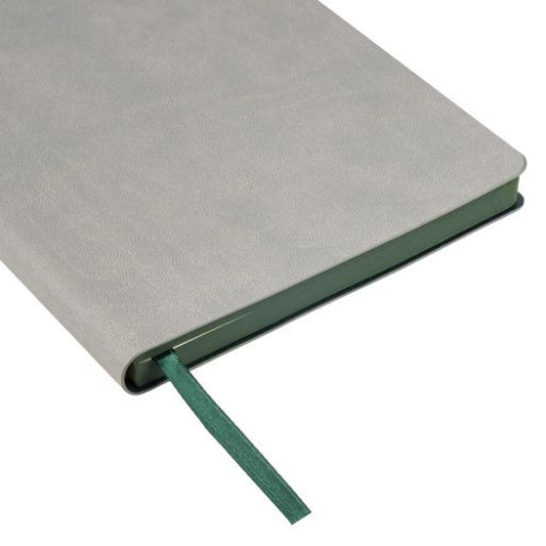 Ежедневник Латте (Latte NEW) недатированный, серый/зеленый