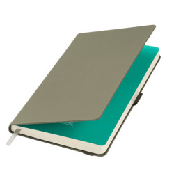 Ежедневник Альфа (Alpha) недатированный, серый/бирюзовый