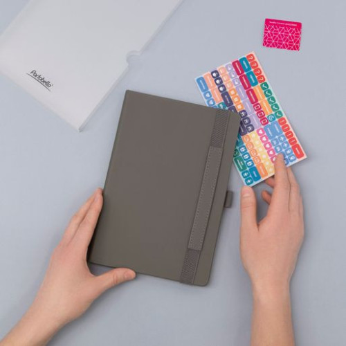 Ежедневник Альфа (Alpha) недатированный, серый/бирюзовый Ежедневник Альфа (Alpha) недатированный, серый/бирюзовый