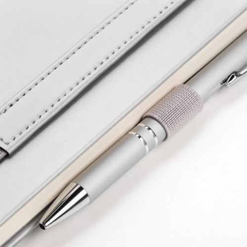 Ежедневник Альфа (Alpha) недатированный, серебро/серый