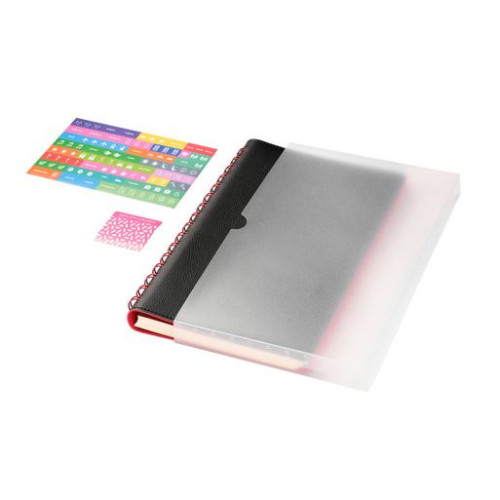 Ежедневник Виста (Vista) недатированный, черный/красный