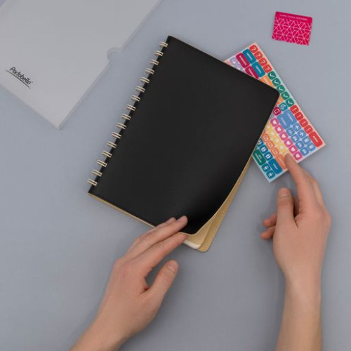 Ежедневник Виста (Vista) недатированный, черный/бежевый