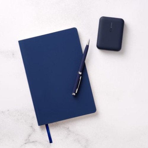 Ежедневник Спарк (Spark) недатированный, синий (с упаковкой, со стикерами)