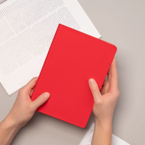 Ежедневник Спарк (Spark) недатированный, красный (с упаковкой, со стикерами)