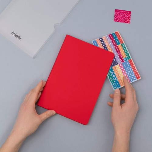 Ежедневник Спарк (Spark) недатированный, красный (с упаковкой, со стикерами)