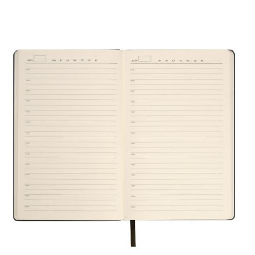 Ежедневник Стар (Star) недатированный, черный (с упаковкой, со стикерами)