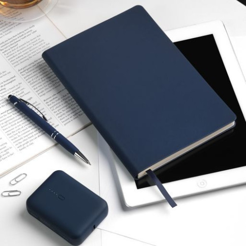 Ежедневник Стар (Star) недатированный, синий (с упаковкой, со стикерами)