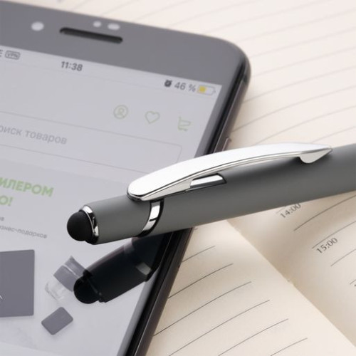 Шариковая ручка Комет Нео (Comet NEO), серая