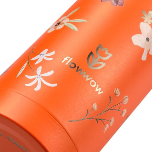 Термобутылка вакуумная герметичная Фреско (Fresco), оранжевая, гладкое покрытие