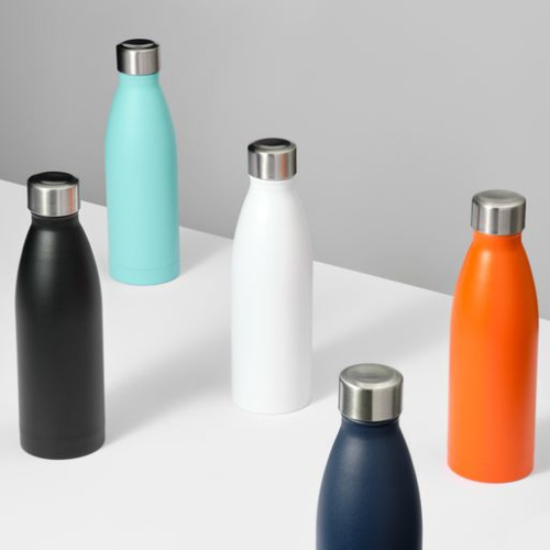 Термобутылка вакуумная герметичная Фреско (Fresco), аква (гладкое порошковое покрытие)