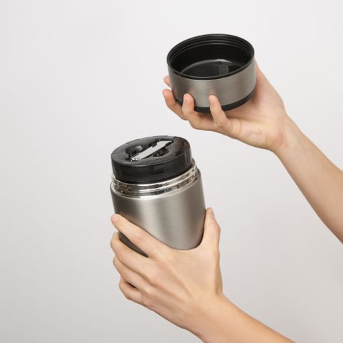 Термос для еды Бенто (Bento), серебряный Термос для еды Бенто (Bento), серебряный