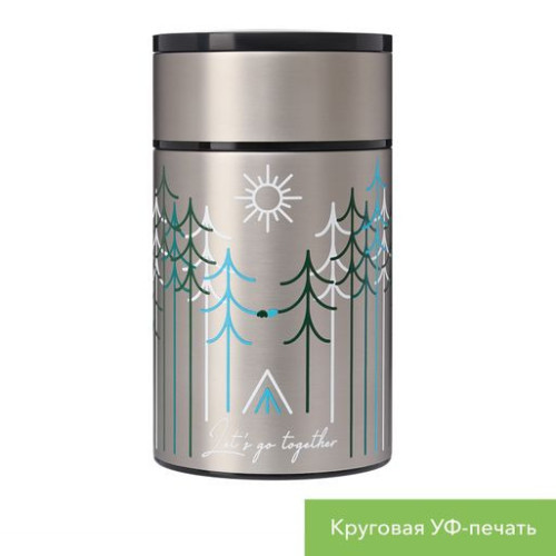 Термос для еды Бенто (Bento), серебряный Термос для еды Бенто (Bento), серебряный