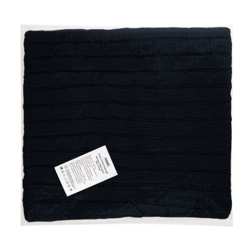 Плед Фадо (Fado) вязаный, темно-синий (без подарочной коробки)