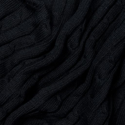 Плед Фадо (Fado) вязаный, темно-синий (без подарочной коробки)