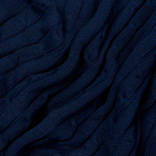 Плед Фадо (Fado) вязаный, синий (без подарочной коробки)