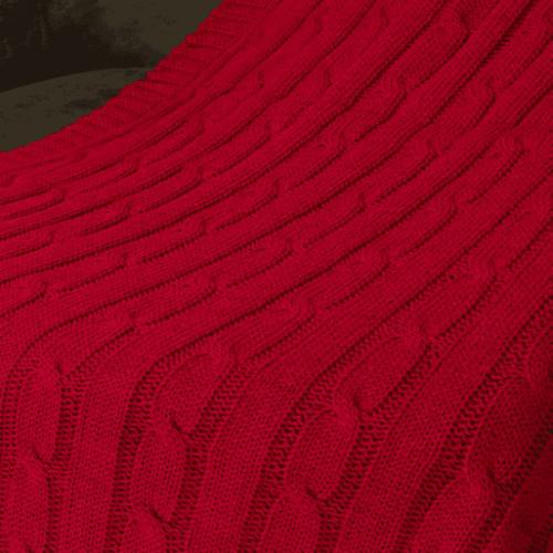 Плед Фадо (Fado) вязаный, красный (без подарочной коробки)