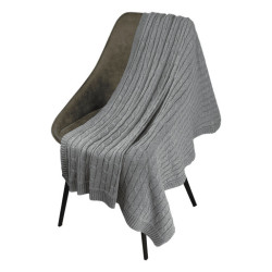 Плед Фадо (Fado) вязаный, серый (без подарочной коробки)