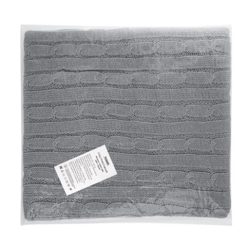 Плед Фадо (Fado) вязаный, серый (без подарочной коробки)