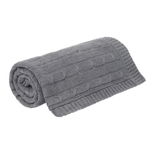 Плед Фадо (Fado) вязаный, серый (без подарочной коробки)