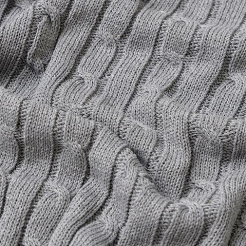 Плед Фадо (Fado) вязаный, серый (без подарочной коробки)