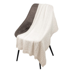 Плед Фадо (Fado) вязаный, бежевый (без подарочной коробки)