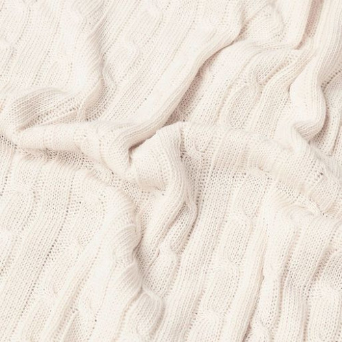 Плед Фадо (Fado) вязаный, бежевый (без подарочной коробки)