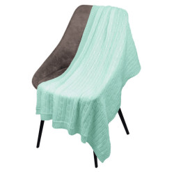 Плед Фадо (Fado) вязаный, аква (без подарочной коробки)