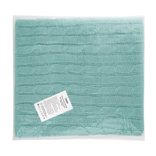 Плед Фадо (Fado) вязаный, аква (без подарочной коробки)