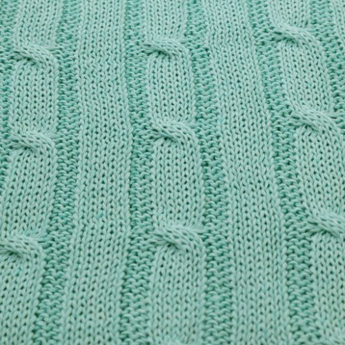 Плед Фадо (Fado) вязаный, аква (без подарочной коробки)