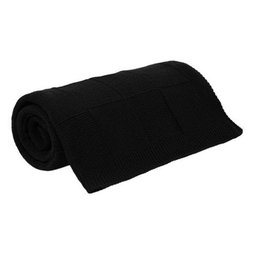 Плед Селла (Cella) вязаный, черный (без подарочной коробки) Плед Селла (Cella) вязаный, черный (без подарочной коробки)