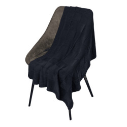 Плед Селла (Cella) вязаный, синий (без подарочной коробки)