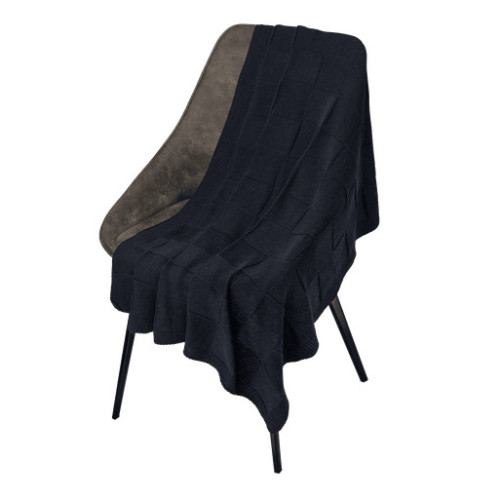 Плед Селла (Cella) вязаный, синий (без подарочной коробки) Плед Селла (Cella) вязаный, синий (без подарочной коробки)