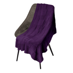 Плед Селла (Cella) вязаный, фиолетовый (без подарочной коробки)