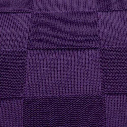 Плед Селла (Cella) вязаный, фиолетовый (без подарочной коробки)
