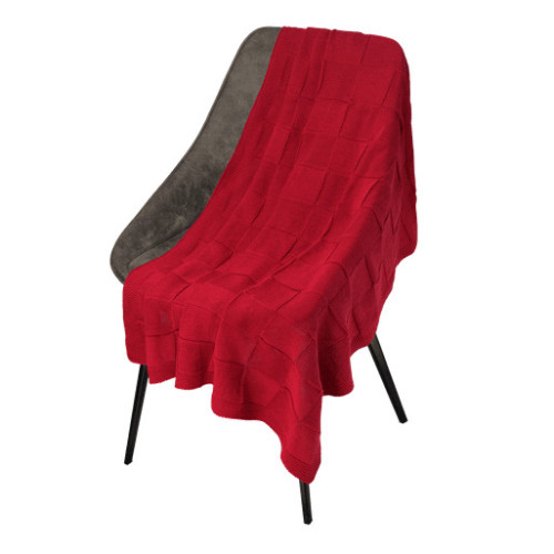 Плед Селла (Cella) вязаный, красный (без подарочной коробки) Плед Селла (Cella) вязаный, красный (без подарочной коробки)