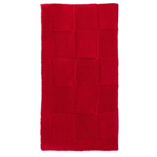 Плед Селла (Cella) вязаный, красный (без подарочной коробки) Плед Селла (Cella) вязаный, красный (без подарочной коробки)