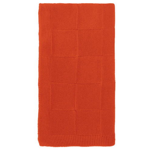 Плед Селла (Cella) вязаный, оранжевый (без подарочной коробки)