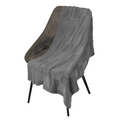 Плед Селла (Cella) вязаный, серый (без подарочной коробки)